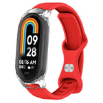 Cinturino per orologio in silicone con fibbia a farfalla e cassa trasparente, For Xiaomi Smart Band 9 / 9 NFC, For Xiaomi Mi Band 8