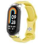 Cinturino per orologio in silicone con fibbia a farfalla e cassa trasparente, For Xiaomi Smart Band 9 / 9 NFC, For Xiaomi Mi Band 8