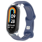Cinturino per orologio in silicone con fibbia a farfalla e cassa trasparente, For Xiaomi Smart Band 9 / 9 NFC, For Xiaomi Mi Band 8