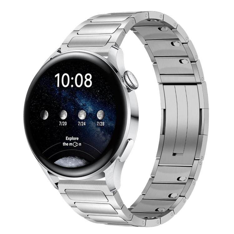 Cinturino per orologio in acciaio inossidabile con fibbia a sgancio rapido e tre perline., 22mm