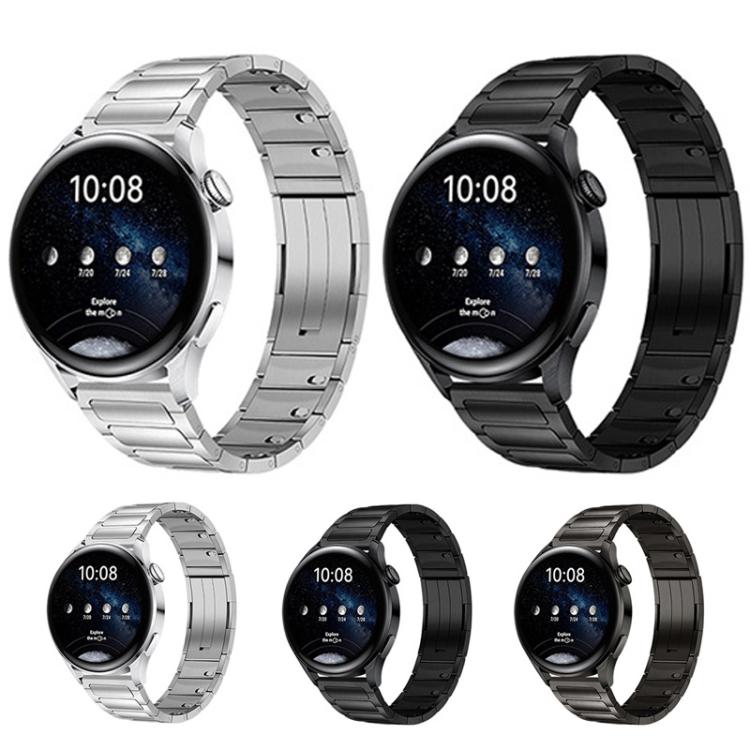 Cinturino per orologio in acciaio inossidabile con fibbia a sgancio rapido e tre perline., 22mm