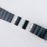 Cinturino per orologio in acciaio inossidabile con fibbia a sgancio laterale e una sola perlina, 22mm