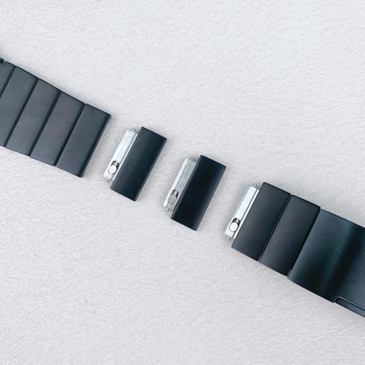 Cinturino per orologio in acciaio inossidabile con fibbia a sgancio laterale e una sola perlina, 22mm