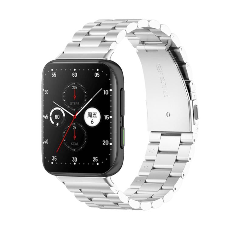 Cinturino per orologio in lega di titanio con fibbia piatta a tre perline., For OPPO Watch Free, For OPPO Watch 2 46mm, For OPPO Watch 2 42mm, For OPPO Watch 1 41mm, For OPPO Watch 1 46mm