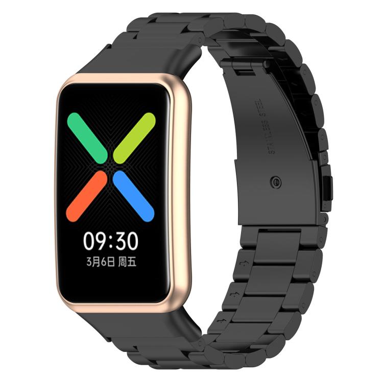 Cinturino per orologio in lega di titanio con fibbia piatta a tre perline., For OPPO Watch Free, For OPPO Watch 2 46mm, For OPPO Watch 2 42mm, For OPPO Watch 1 41mm, For OPPO Watch 1 46mm