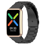 Cinturino per orologio in lega di titanio con fibbia piatta a tre perline., For OPPO Watch Free, For OPPO Watch 2 46mm, For OPPO Watch 2 42mm, For OPPO Watch 1 41mm, For OPPO Watch 1 46mm