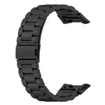 Cinturino per orologio in lega di titanio con fibbia piatta a tre perline., For OPPO Watch Free, For OPPO Watch 2 46mm, For OPPO Watch 2 42mm, For OPPO Watch 1 41mm, For OPPO Watch 1 46mm