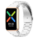 Cinturino per orologio in lega di titanio con fibbia piatta a tre perline., For OPPO Watch Free, For OPPO Watch 2 46mm, For OPPO Watch 2 42mm, For OPPO Watch 1 41mm, For OPPO Watch 1 46mm