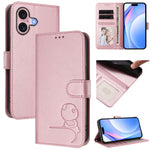 Custodia per telefono in pelle con logo Litter Panda in rilievo e protezione RFID, completa di cordino., For iPhone 16, For iPhone 15 Pro Max, For iPhone 15 Pro, For iPhone 15 Plus