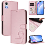 Custodia per telefono in pelle con logo Litter Panda in rilievo e protezione RFID, completa di cordino., For iPhone XR, For iPhone XS Max, For iPhone 8 Plus / 7 Plus