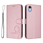 Custodia per telefono in pelle con logo Litter Panda in rilievo e protezione RFID, completa di cordino., For iPhone XR, For iPhone XS Max, For iPhone 8 Plus / 7 Plus