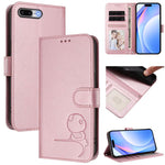 Custodia per telefono in pelle con logo Litter Panda in rilievo e protezione RFID, completa di cordino., For iPhone XR, For iPhone XS Max, For iPhone 8 Plus / 7 Plus
