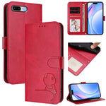 Custodia per telefono in pelle con logo Litter Panda in rilievo e protezione RFID, completa di cordino., For iPhone XR, For iPhone XS Max, For iPhone 8 Plus / 7 Plus