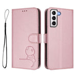 Custodia per telefono in pelle con logo Litter Panda in rilievo e protezione RFID, completa di cordino., For Samsung Galaxy S21 5G, For Samsung Galaxy S21+ 5G, For Samsung Galaxy S21 Ultra 5G