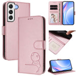 Custodia per telefono in pelle con logo Litter Panda in rilievo e protezione RFID, completa di cordino., For Samsung Galaxy S22 Ultra 5G, For Samsung Galaxy S22+ 5G, For Samsung Galaxy S22 5G, For Samsung Galaxy S21 FE 5G