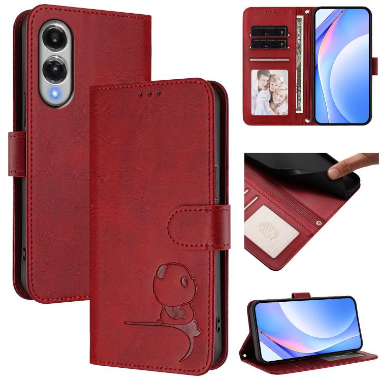 Custodia per telefono in pelle con logo Litter Panda in rilievo e protezione RFID, completa di cordino., For Samsung Galaxy S26 5G, For Samsung Galaxy S25 Edge 5G, For Samsung Galaxy S25 / S24 5G, For Samsung Galaxy S25+ / S24+ 5G