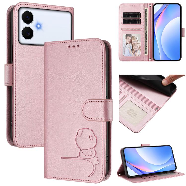 Custodia per telefono in pelle con logo Litter Panda in rilievo e protezione RFID, completa di cordino., For Galaxy S26 FE 5G, For Samsung Galaxy S26+ 5G, For Samsung Galaxy S26 Edge 5G, For Samsung Galaxy S26 Ultra 5G