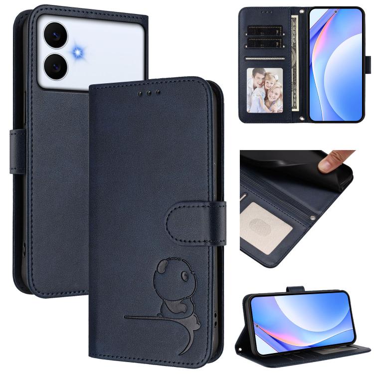 Custodia per telefono in pelle con logo Litter Panda in rilievo e protezione RFID, completa di cordino., For Galaxy S26 FE 5G, For Samsung Galaxy S26+ 5G, For Samsung Galaxy S26 Edge 5G, For Samsung Galaxy S26 Ultra 5G