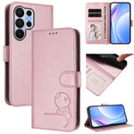 Custodia per telefono in pelle con logo Litter Panda in rilievo e protezione RFID, completa di cordino., For Galaxy S26 FE 5G, For Samsung Galaxy S26+ 5G, For Samsung Galaxy S26 Edge 5G, For Samsung Galaxy S26 Ultra 5G