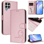Custodia per telefono in pelle con logo Litter Panda in rilievo e protezione RFID, completa di cordino., For Samsung Galaxy M53 5G, For Samsung Galaxy M33 5G, For Samsung Galaxy M62 / F62 4G