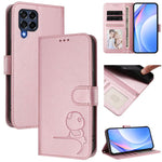 Custodia per telefono in pelle con logo Litter Panda in rilievo e protezione RFID, completa di cordino., For Samsung Galaxy M53 5G, For Samsung Galaxy M33 5G, For Samsung Galaxy M62 / F62 4G