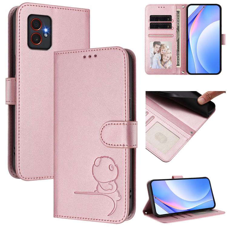 Custodia per telefono in pelle con logo Litter Panda in rilievo e protezione RFID, completa di cordino., For Samsung Galaxy M55 / C55 5G, For Samsung Galaxy XCover7 Pro, For Samsung Galaxy M15 5G / F15 5G, For Samsung Galaxy XCover7
