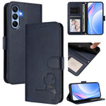 Custodia per telefono in pelle con logo Litter Panda in rilievo e protezione RFID, completa di cordino., For Samsung Galaxy A16 4G / 5G, For Samsung Galaxy A05s 4G / F14 4G, For Samsung Galaxy A15 5G / 4G, For Samsung Galaxy A55 5G