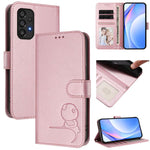 Custodia per telefono in pelle con logo Litter Panda in rilievo e protezione RFID, completa di cordino., For Samsung Galaxy A13 5G / 4G, For Samsung Galaxy A53 5G, For Samsung Galaxy A73 5G, For Samsung Galaxy A33 5G