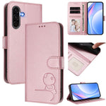 Custodia per telefono in pelle con logo Litter Panda in rilievo e protezione RFID, completa di cordino., For Samsung Galaxy A56 5G / A36 5G, For Samsung Galaxy A26 5G, For Samsung Galaxy A36 5G, For Samsung Galaxy A05 / M05 / F05