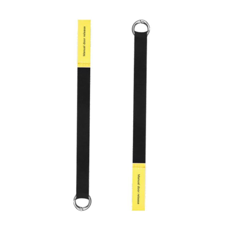 Set da 2 pezzi per Tesla Model Y / 3 Interruttore meccanico per portiera posteriore, maniglia, cordino di sicurezza esteso per sblocco manuale della portiera.