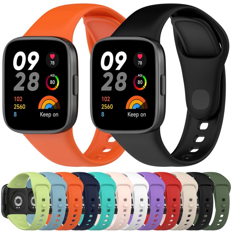 Cinturino per orologio xDfind in silicone tinta unita con bottone, For Redmi Watch 3