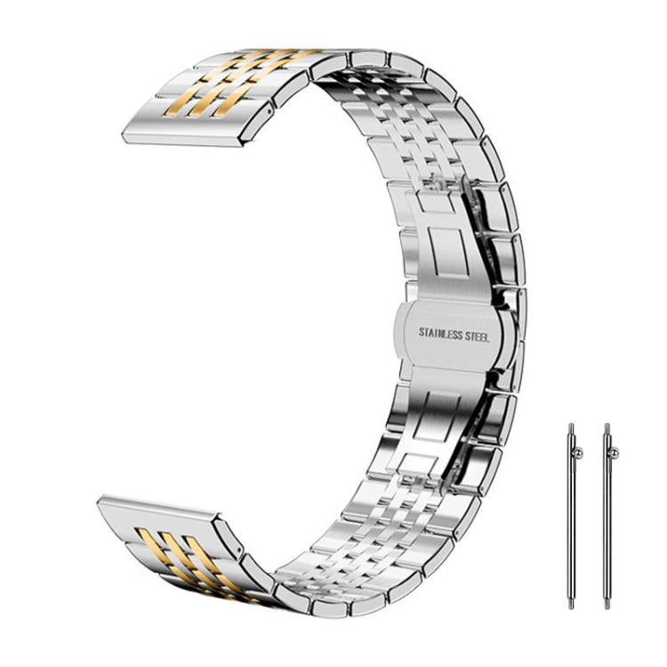 Cinturino per orologio xDfind in acciaio inossidabile massiccio a sette maglie, 14mm, 18mm, 20mm, 22mm