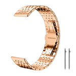 Cinturino per orologio xDfind in acciaio inossidabile massiccio a sette maglie, 14mm, 18mm, 20mm, 22mm