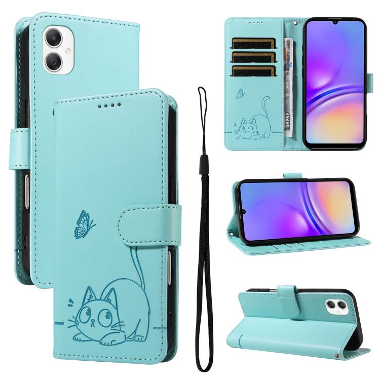 Adorabile custodia per telefono in pelle con motivo a rilievo di gatti., For Samsung Galaxy A57 5G, For Samsung Galaxy A37 5G, For Galaxy A27 5G, For Samsung Galaxy A07 5G