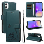 Adorabile custodia per telefono in pelle con motivo a rilievo di gatti., For Samsung Galaxy A57 5G, For Samsung Galaxy A37 5G, For Galaxy A27 5G, For Samsung Galaxy A07 5G