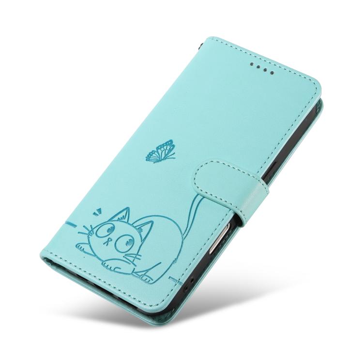 Adorabile custodia per telefono in pelle con motivo a rilievo di gatti., For Samsung Galaxy A36 5G / M56 5G, For Samsung Galaxy A56 5G
