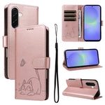 Adorabile custodia per telefono in pelle con motivo a rilievo di gatti., For Samsung Galaxy A57 5G, For Samsung Galaxy A37 5G, For Galaxy A27 5G, For Samsung Galaxy A07 5G