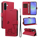 Adorabile custodia per telefono in pelle con motivo a rilievo di gatti., For Samsung Galaxy A57 5G, For Samsung Galaxy A37 5G, For Galaxy A27 5G, For Samsung Galaxy A07 5G