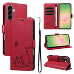 Adorabile custodia per telefono in pelle con motivo a rilievo di gatti., For Samsung Galaxy A57 5G, For Samsung Galaxy A37 5G, For Galaxy A27 5G, For Samsung Galaxy A07 5G
