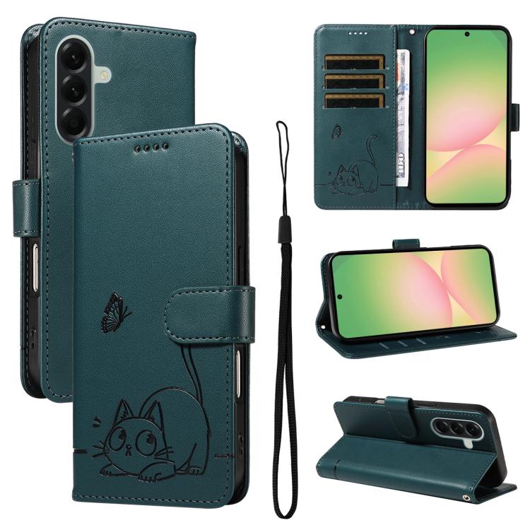 Adorabile custodia per telefono in pelle con motivo a rilievo di gatti., For Samsung Galaxy A57 5G, For Samsung Galaxy A37 5G, For Galaxy A27 5G, For Samsung Galaxy A07 5G