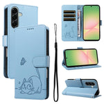 Adorabile custodia per telefono in pelle con motivo a rilievo di gatti., For Samsung Galaxy A57 5G, For Samsung Galaxy A37 5G, For Galaxy A27 5G, For Samsung Galaxy A07 5G