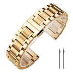 Cinturino per orologio xDfind con fibbia a farfalla in acciaio inossidabile massiccio a cinque perline, 14mm, 18mm, 20mm, 22mm