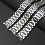 Cinturino per orologio xDfind con fibbia a farfalla in acciaio inossidabile massiccio a cinque perline, 14mm, 18mm, 20mm, 22mm