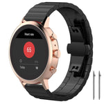 Cinturino per orologio xDfind in acciaio inossidabile massiccio con una sola perlina in bambù., 18mm, 20mm, 22mm, 14mm