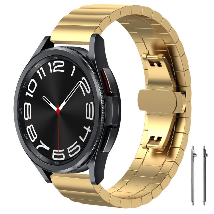 Cinturino per orologio xDfind in acciaio inossidabile massiccio con una sola perlina in bambù., 18mm, 20mm, 22mm, 14mm