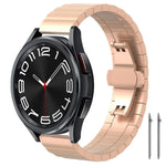 Cinturino per orologio xDfind in acciaio inossidabile massiccio con una sola perlina in bambù., 18mm, 20mm, 22mm, 14mm