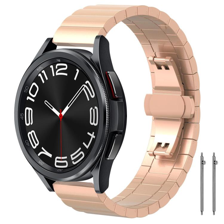 Cinturino per orologio xDfind in acciaio inossidabile massiccio con una sola perlina in bambù., 18mm, 20mm, 22mm, 14mm