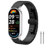 Cinturino per orologio xDfind in acciaio inossidabile massiccio con una sola perlina in bambù., 18mm, 20mm, 22mm, 14mm