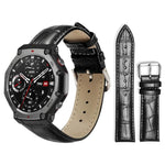 Cinturino per orologio in pelle con fibbia ad ardiglione e texture di bambù xDfind, For Amazfit T-Rex3 22mm