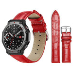 Cinturino per orologio in pelle con fibbia ad ardiglione e texture di bambù xDfind, For Amazfit T-Rex3 22mm